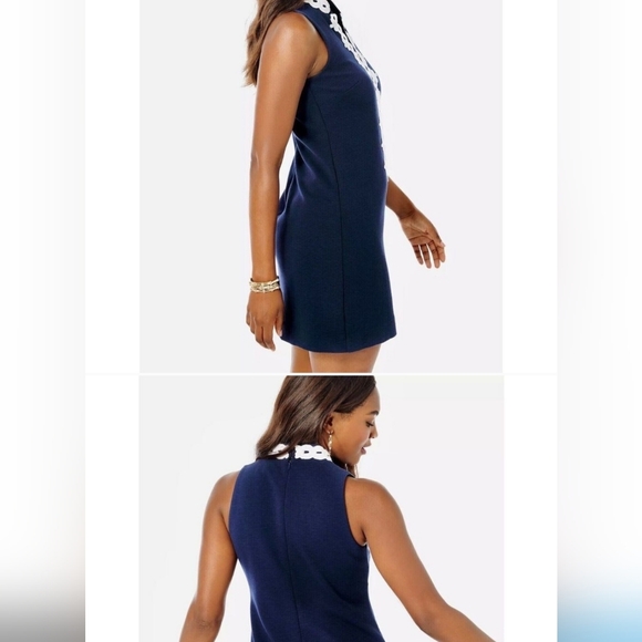 LILLY PULITZER WOMEN'S NAVY SLEEVELESS SHIFT DRESS, SIZE S. - Picture 2 of 11